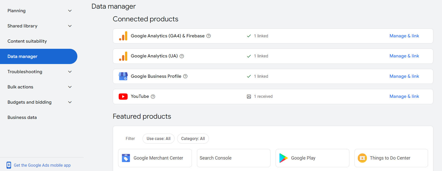 Google data manager